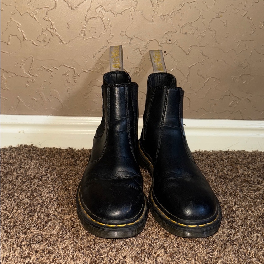 Black Leather Dr. Martens Boots